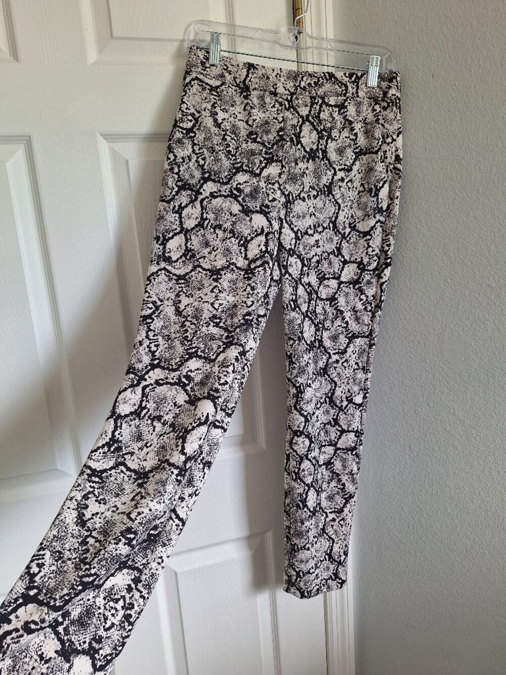 Express Snakeskin Print Mid Rise Trousers Grey Black